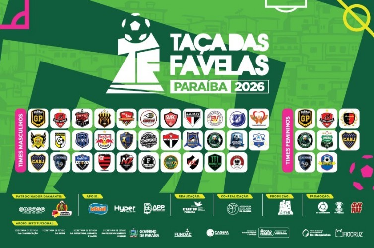 Lotep participa da abertura da Taça das Favelas Paraíba 2026 neste sábado, no Estádio da Graça