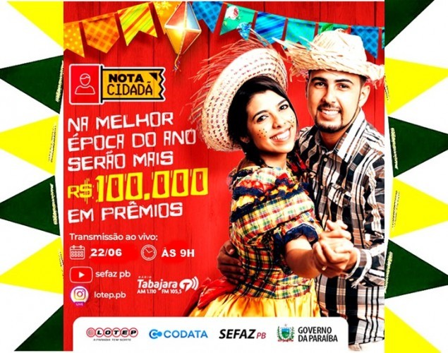 Nota Cidadã: compras com CPF no mês de festas juninas, Dia dos Namorados e Copa do Mundo concorrem a R$ 100 mil