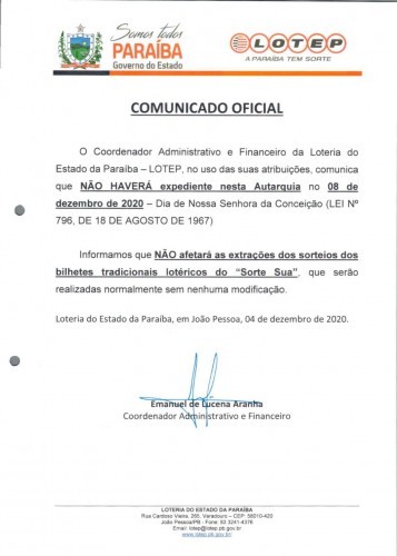 COMUNICADO OFICIAL